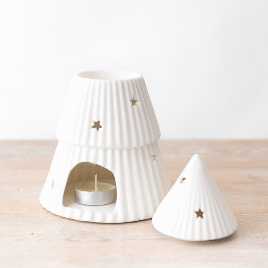 White Christmas Tree Wax Warmer