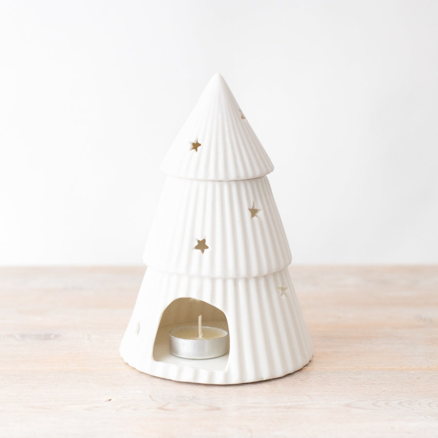 White Christmas Tree Wax Warmer