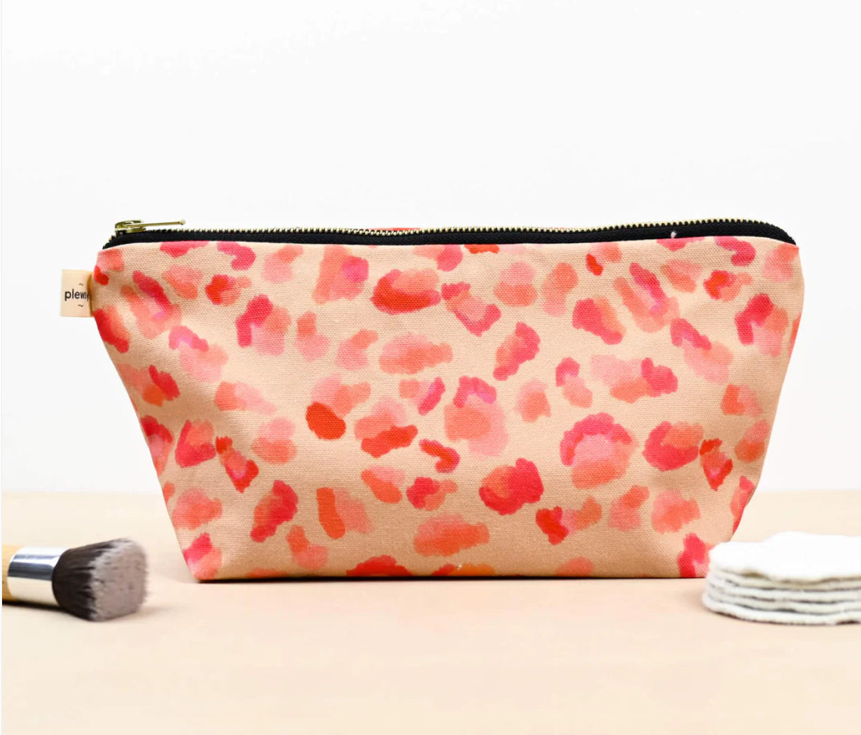 Luxury Neon Pink Leopard Print Wash Bag