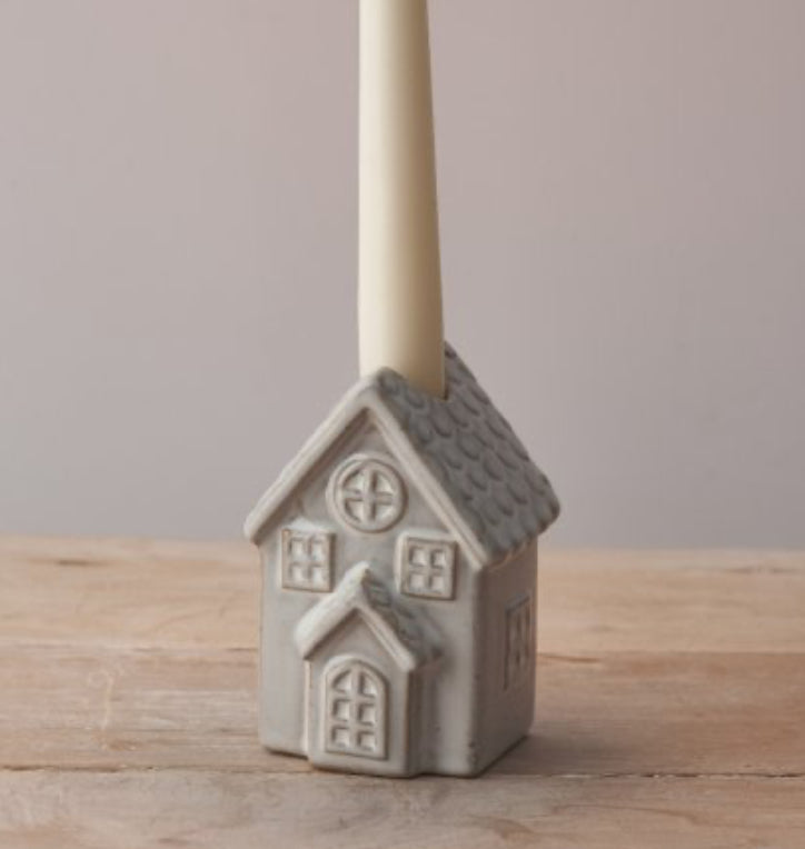 Ceramic House Candle Stick Holder