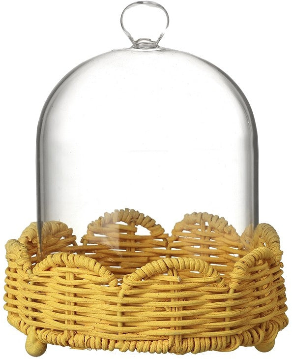 Yellow Woven Base Cloche