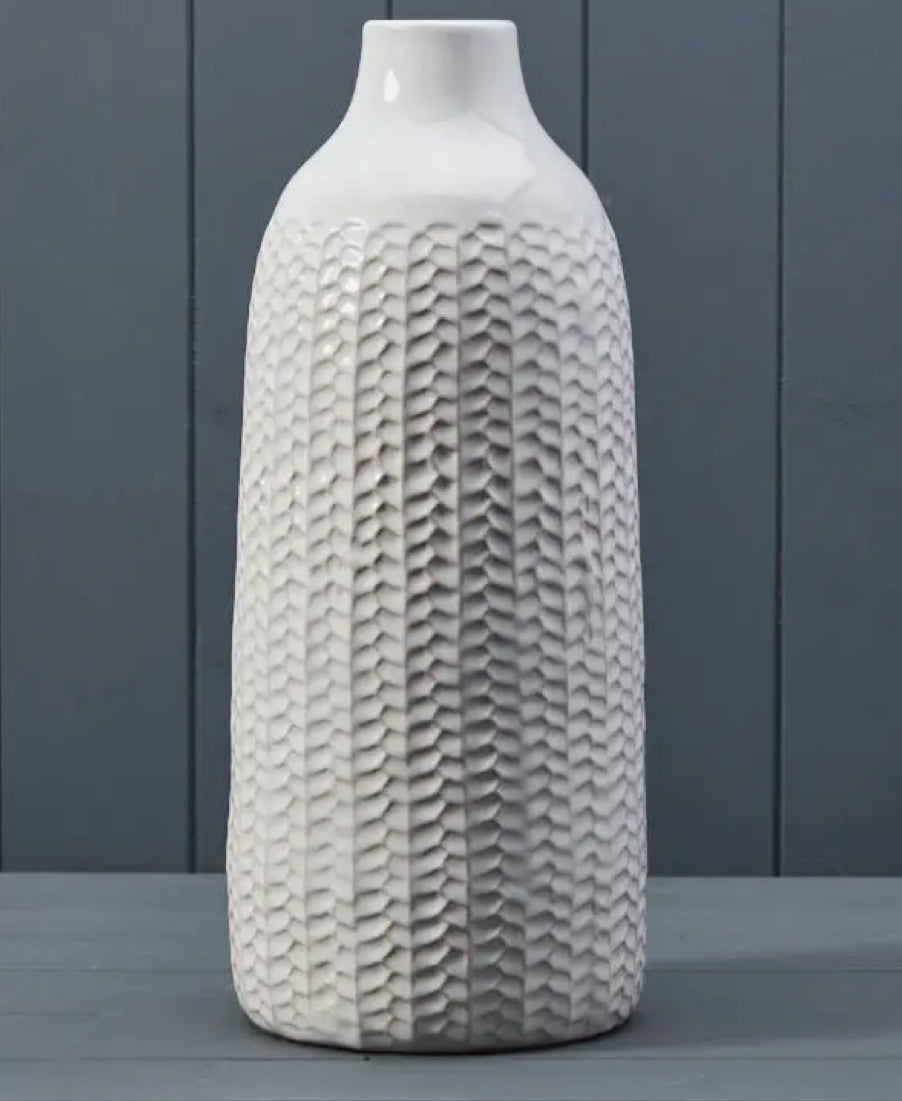 White Ceramic Vase Large