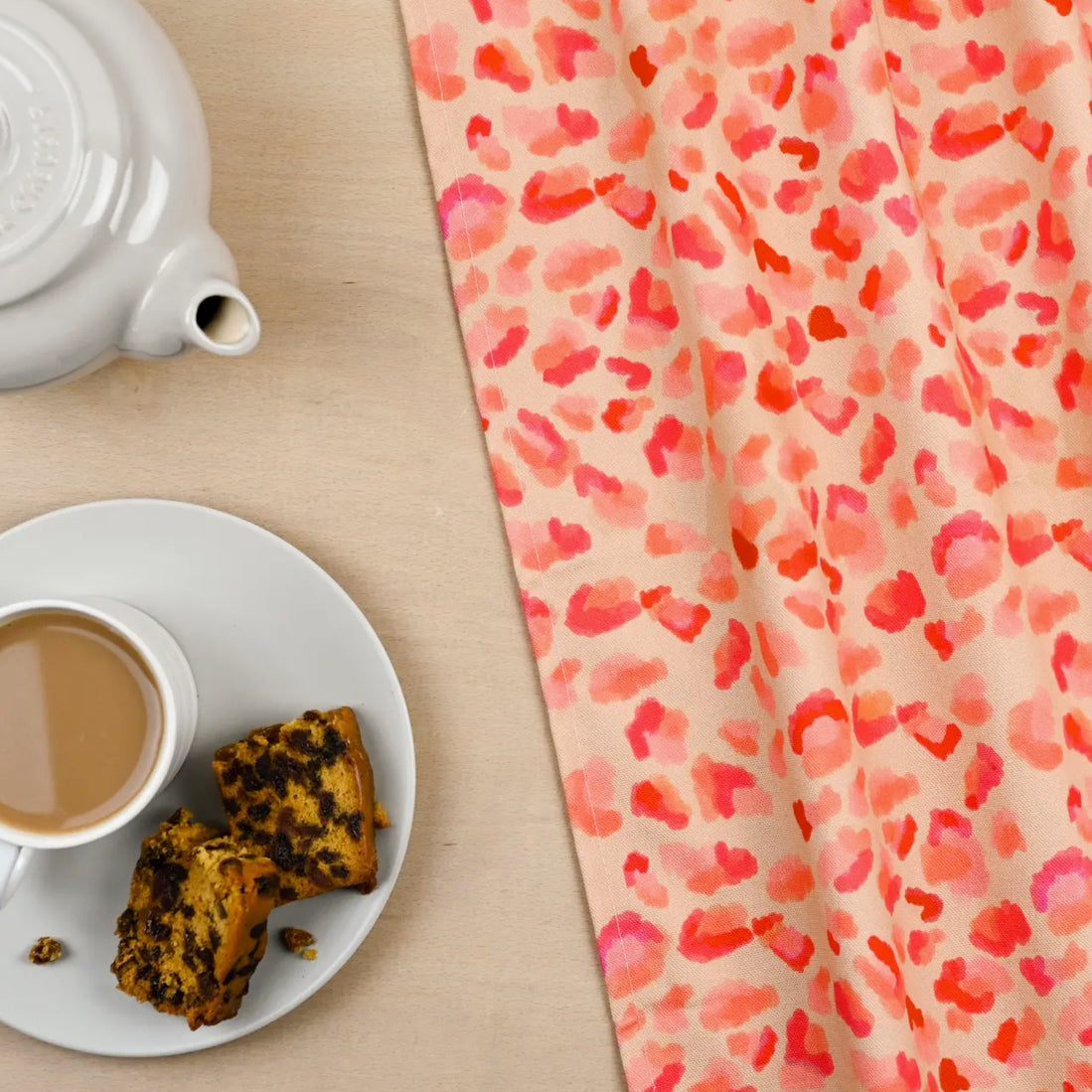 Neon Leopard Print Tea Towel