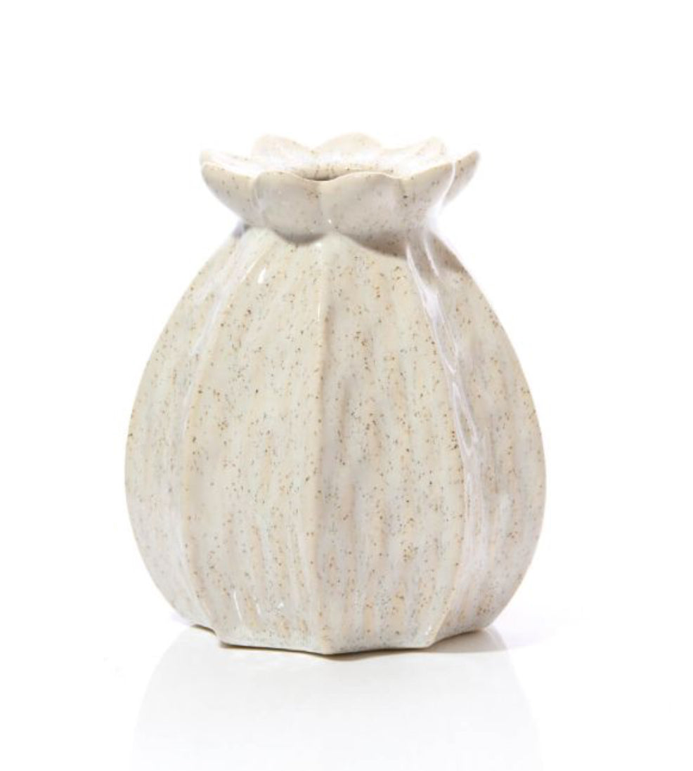 Ceramic Poppy Seed Textured Vase