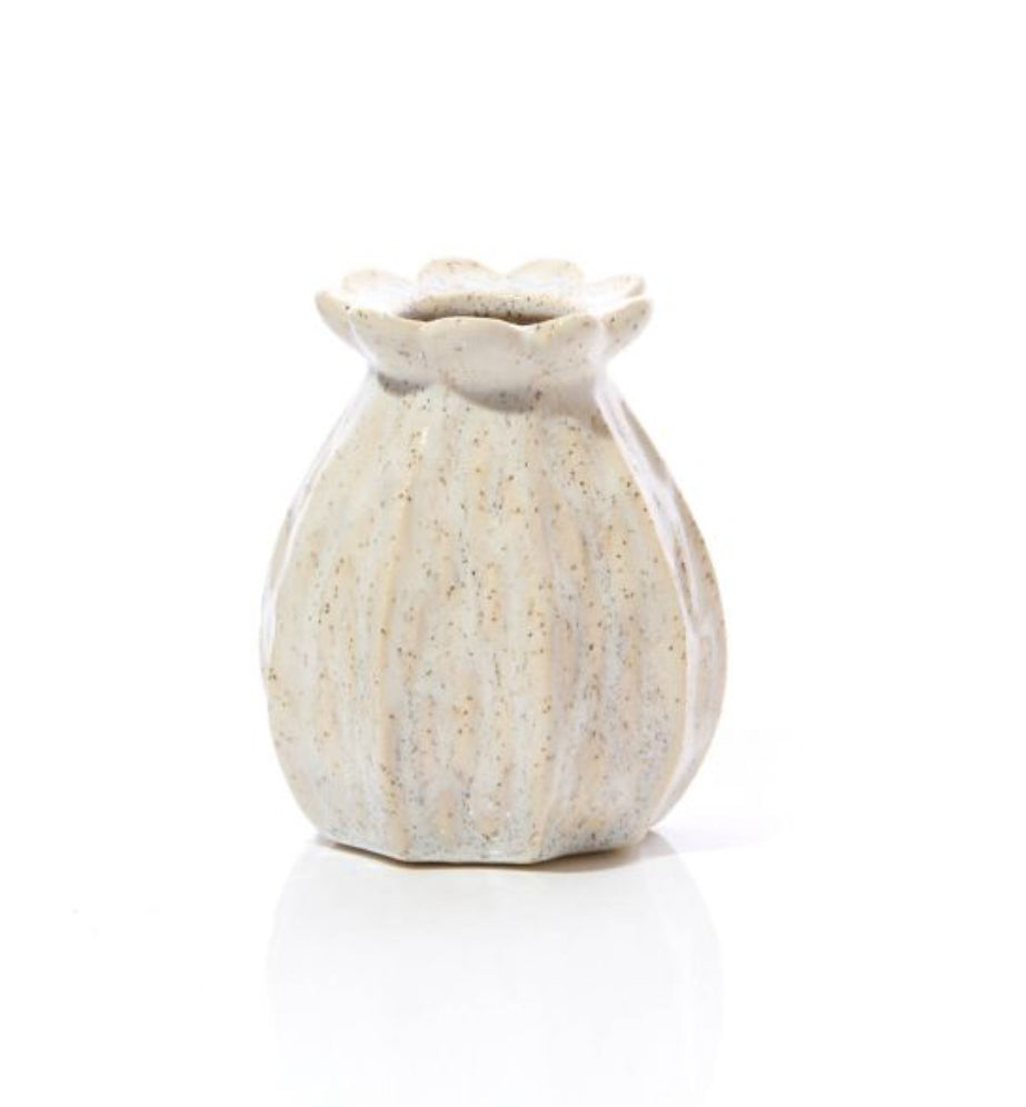 Ceramic Poppy Seed Textured Vase