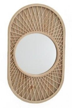 Oval Woven Mirror
