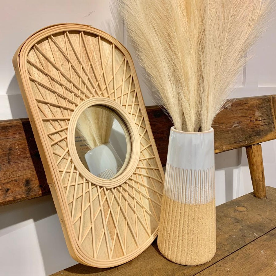 Oval Woven Mirror