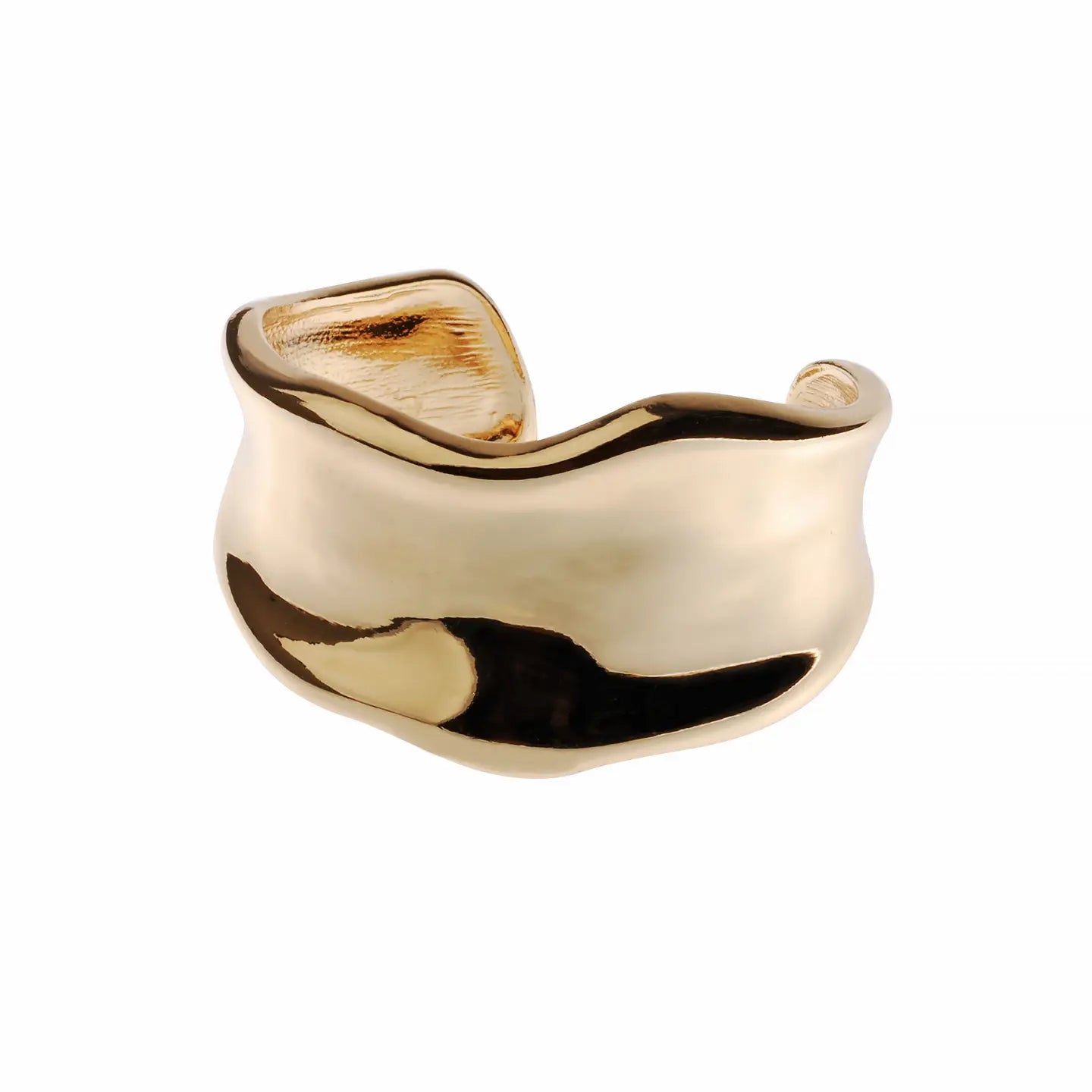 Aura Wave Cuff Gold