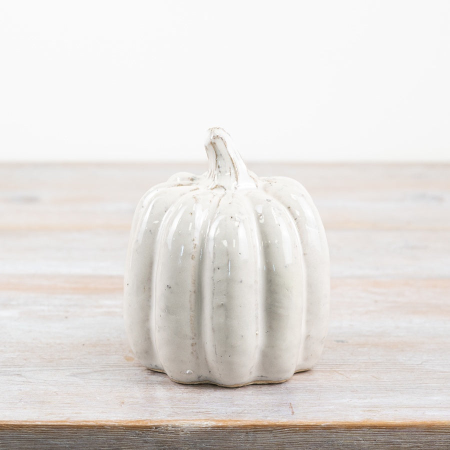 White Ceramic Pumpkin