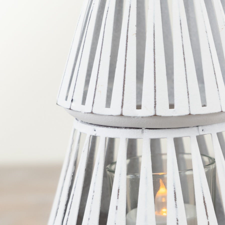 White Metal Tree Candle Holder