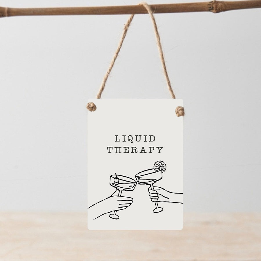 Liquid Therapy Mini Metal Sign