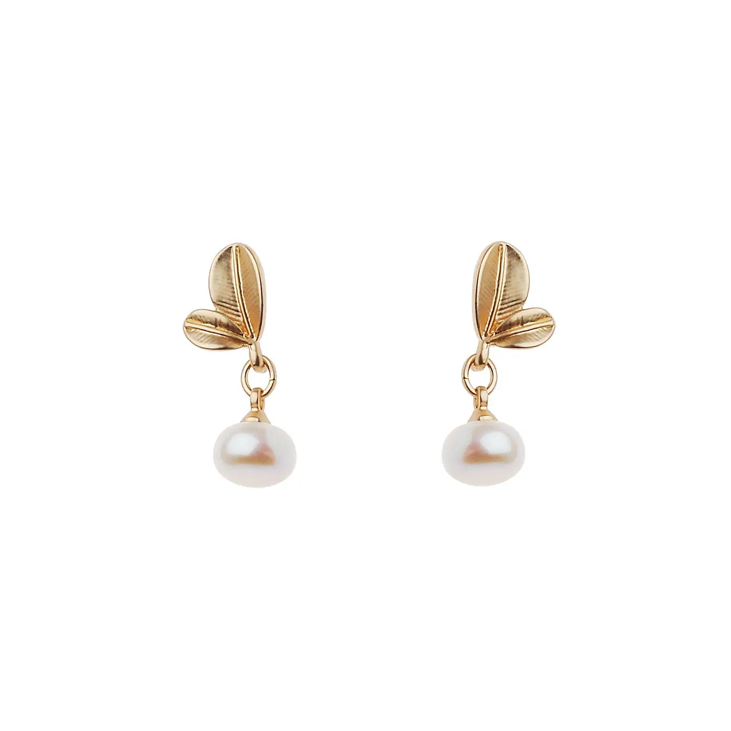 Fusion Leaf Earring Matt Gold
