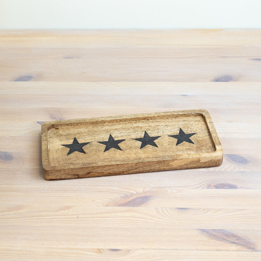 Star Design Wooden Tray
