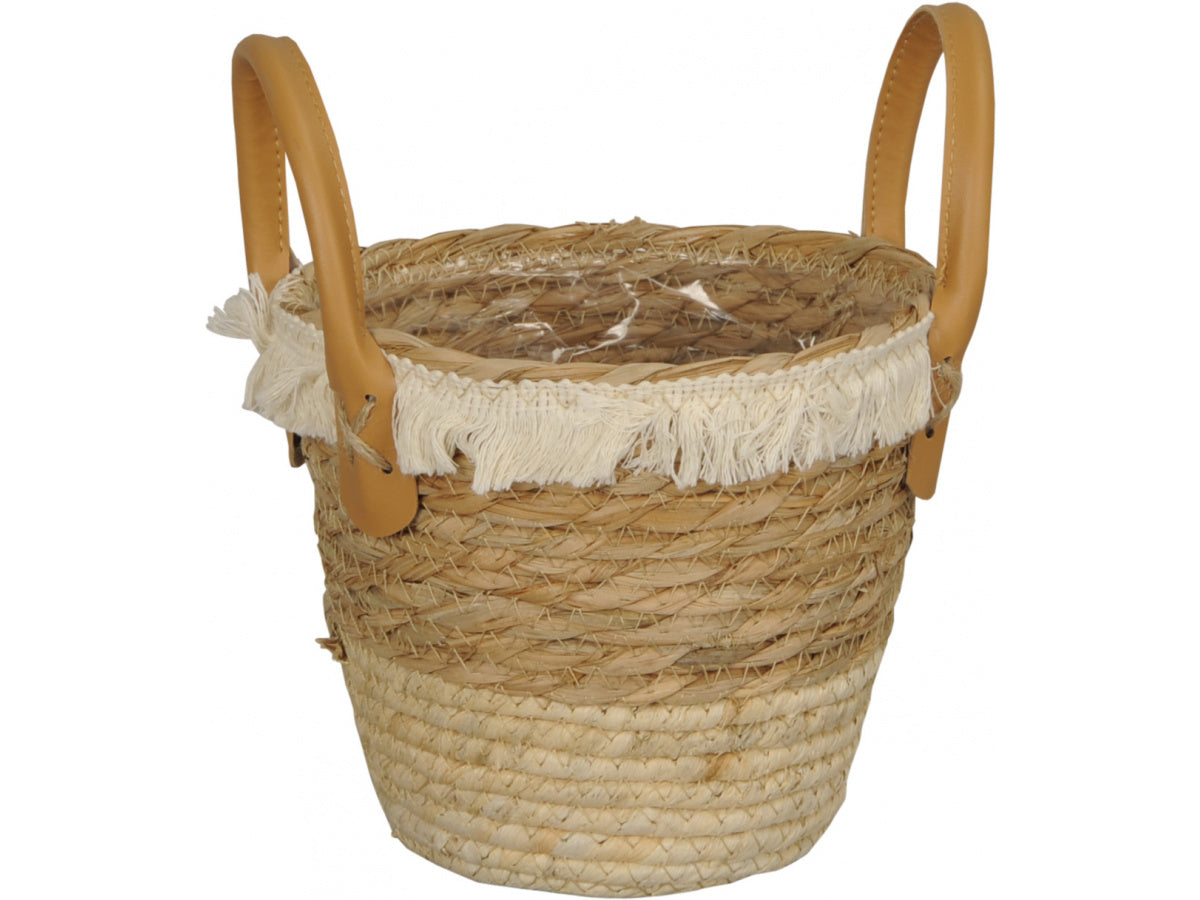 Woven Basket With Tassels