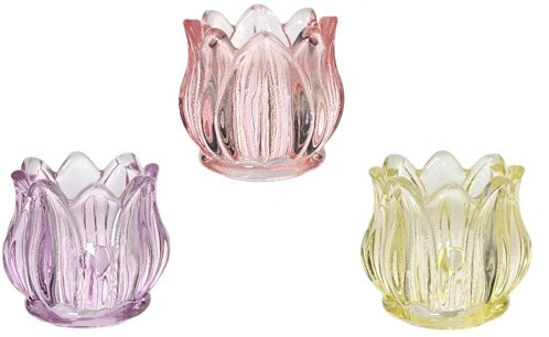 Tulip Glass Tea Light Holder