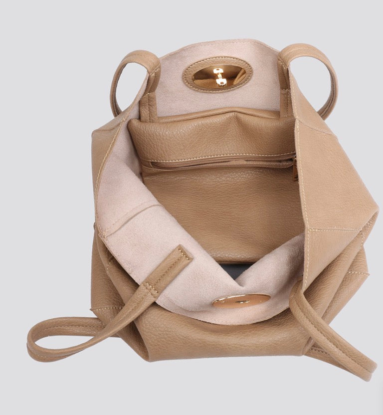 Soft Faux Leather Tote Bag