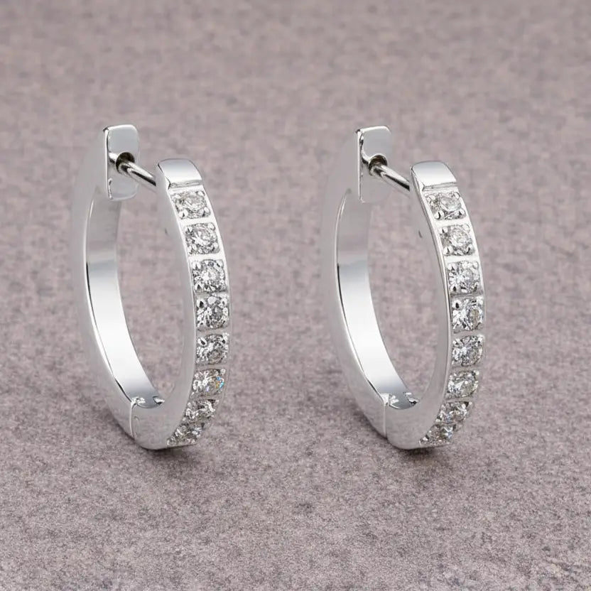 Zirconia Huggies Silver
