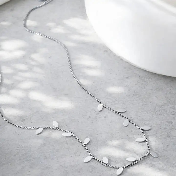 Leaf Necklace Silver