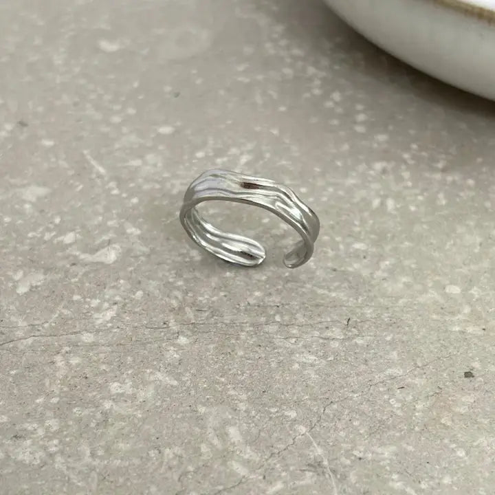 Wave Open Ring Silver