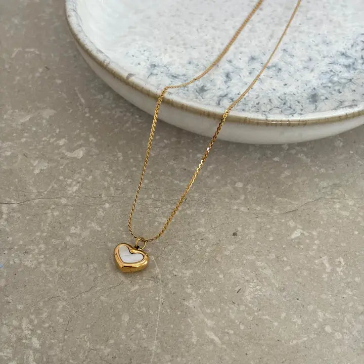Pearlescent Heart Necklace