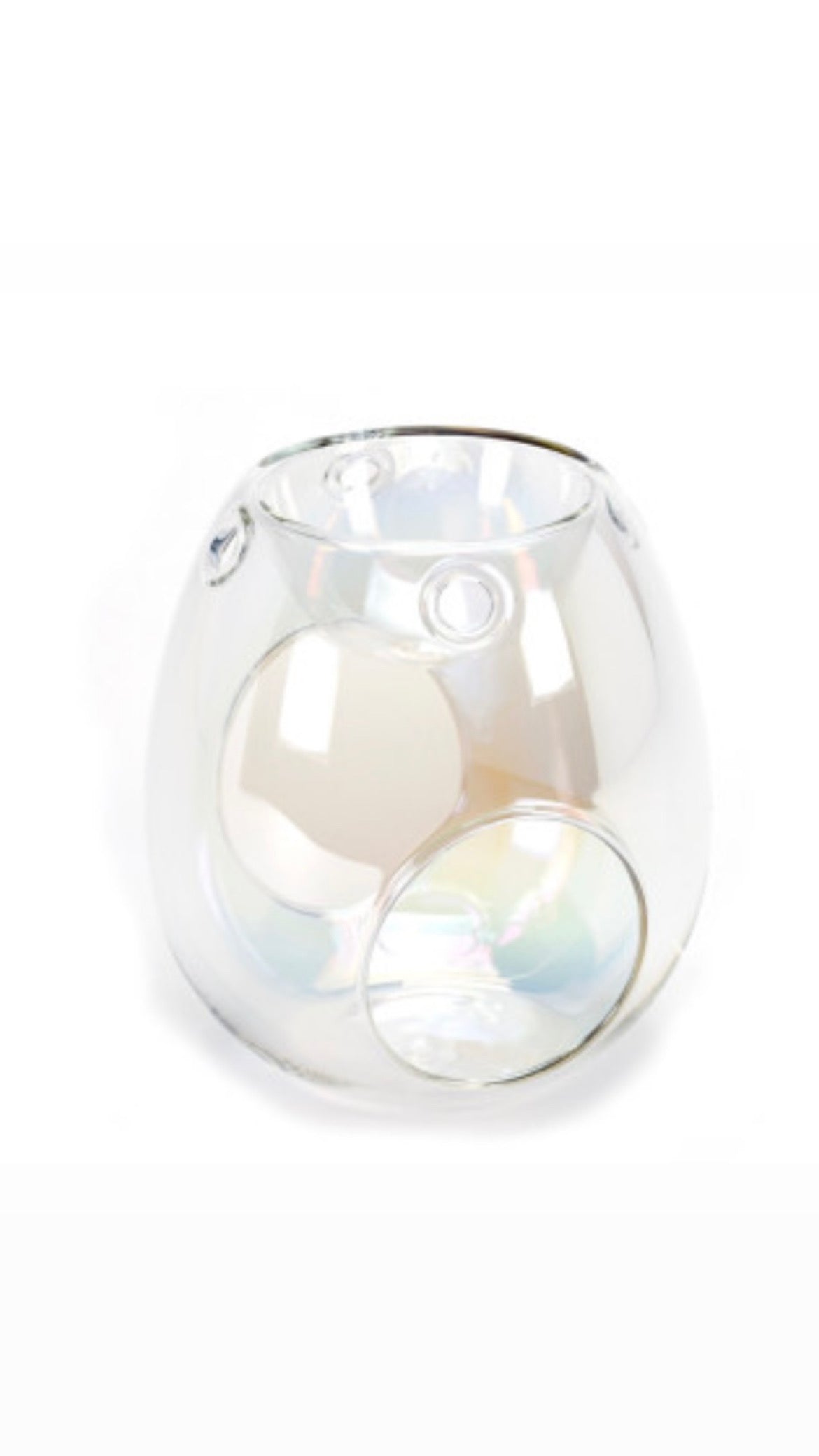 Glass Wax Warmer Pearl Clear
