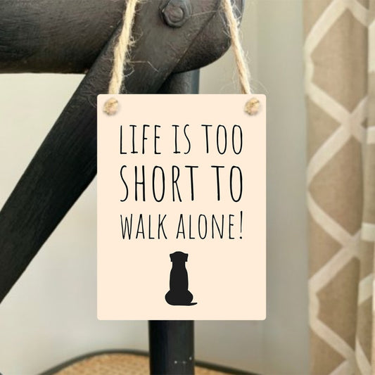 Walk Alone Mini Metal Sign