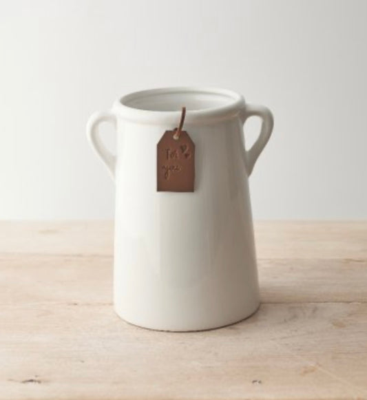For You White Vase