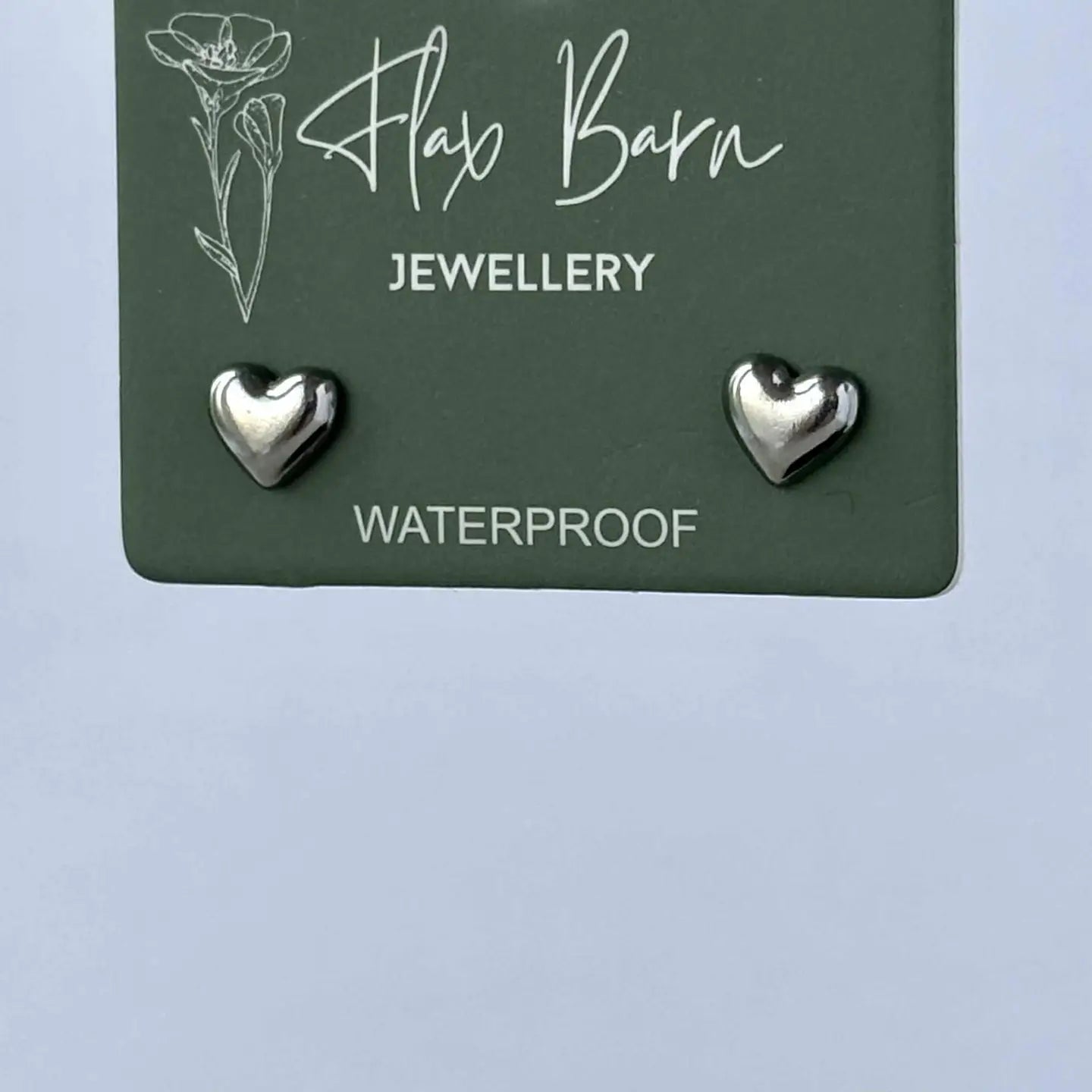 Silver Heart Studs
