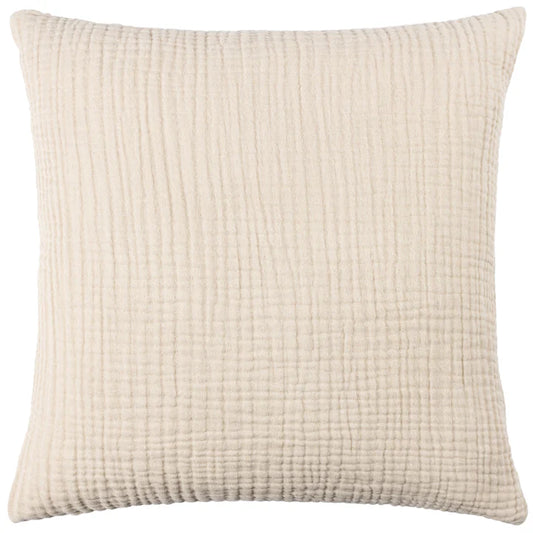 Larkin Muslin Crinkle Cotton Cushion Natural