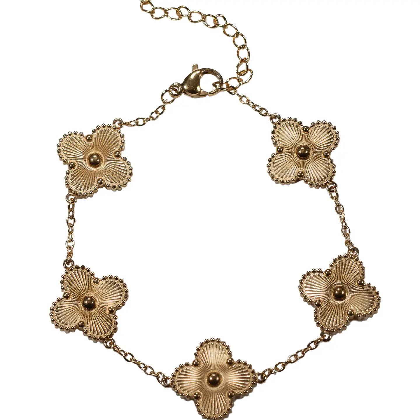 Gold Four Leaf Clover Bracelet