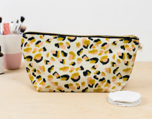 Luxury Leopard Print Wash Bag
