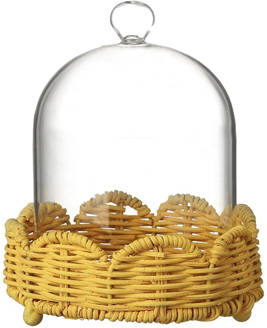 Yellow Woven Base Cloche