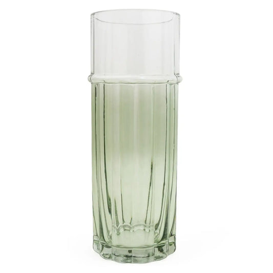 Green Two Tone Cylinder Vase Large