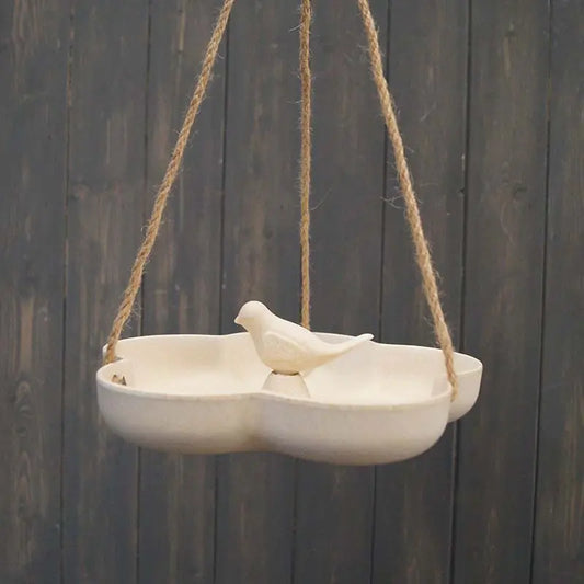 Beige Bird Feeder/Bath