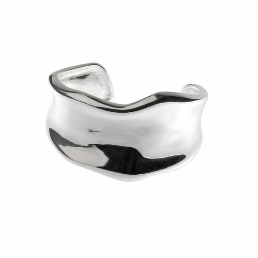 Aura Wave Cuff Silver
