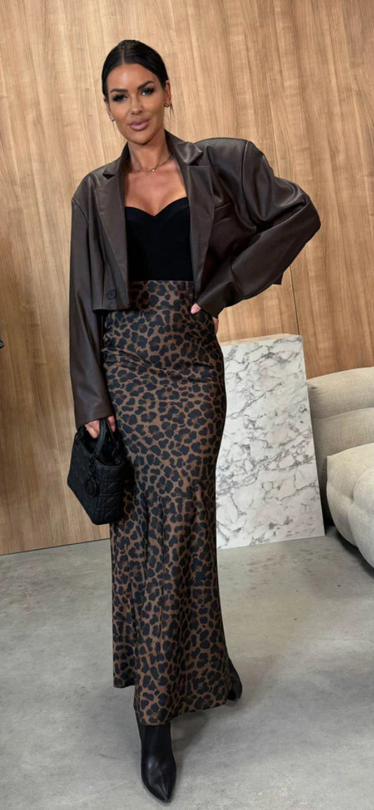 Leopard Maxi Skirt