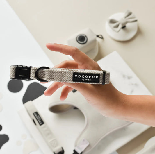 Brown Tweed Dog Collar