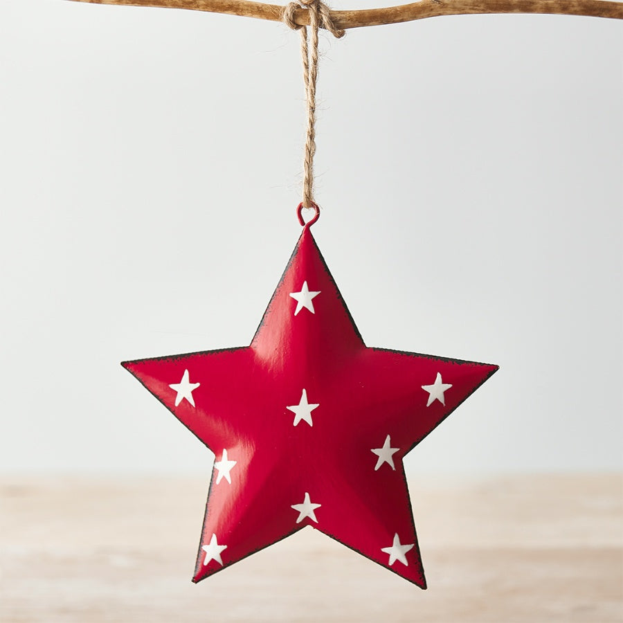Red Metal Star Decoration