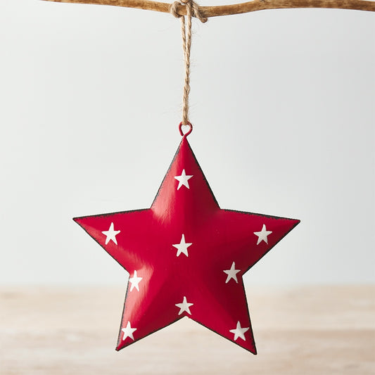 Red Metal Star Decoration