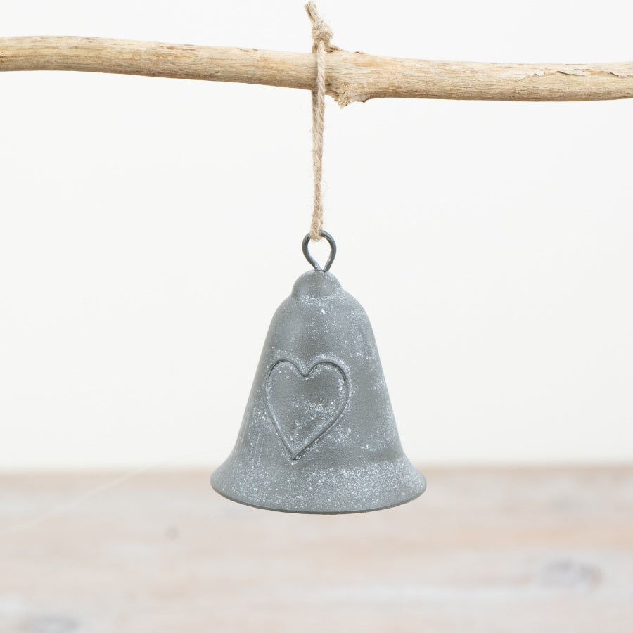Rustic Metal Bell With Heart