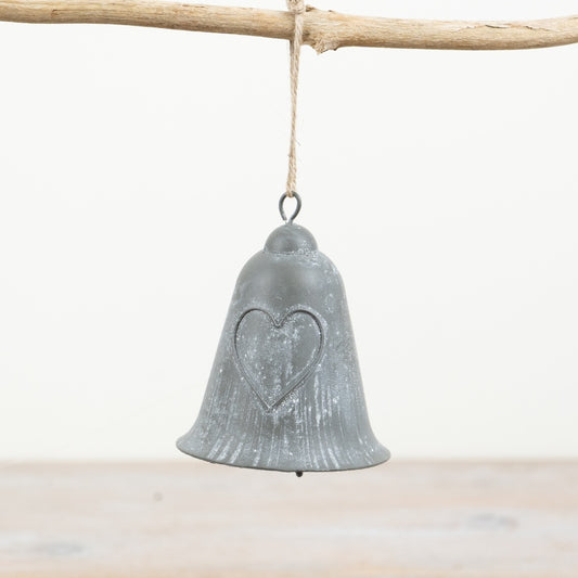 Rustic Metal Bell With Heart