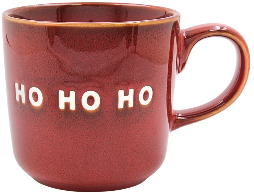 Red Glazed Christmas Mugs (Three Styles)