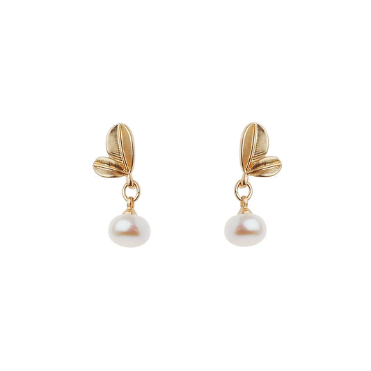 Fusion Leaf Earring Matt Gold