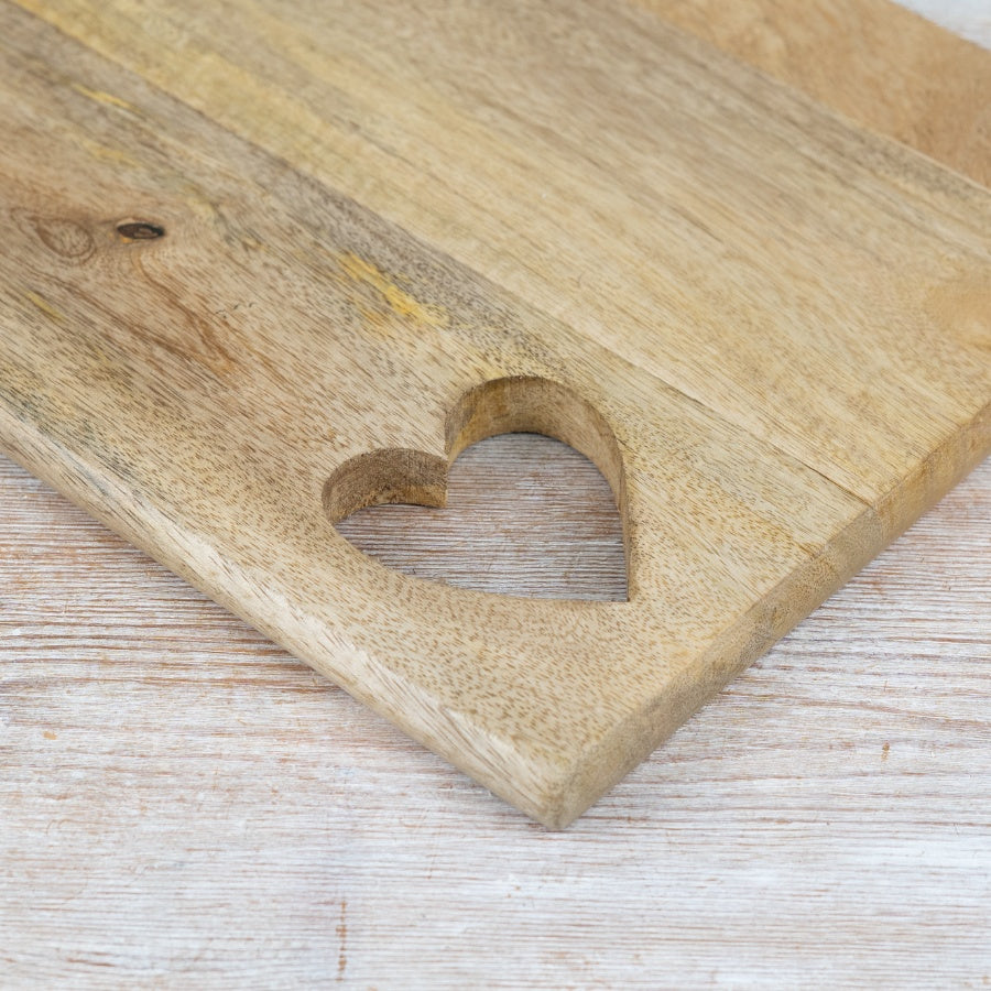 Wooden Heart Chopping Board