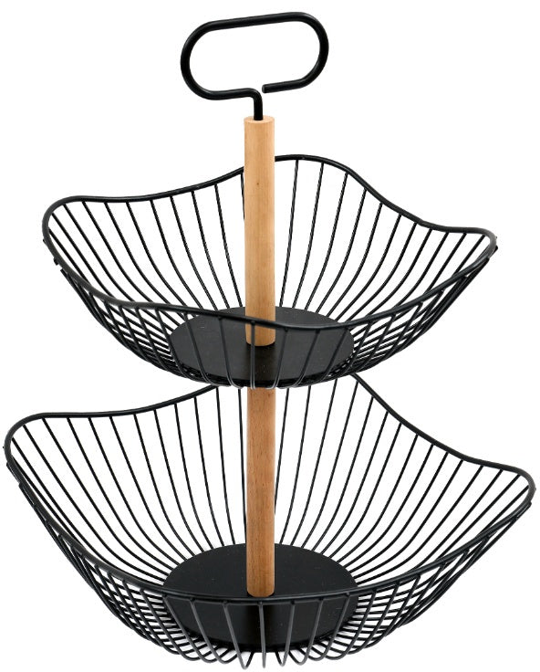 Black Two Tier Metal Basket