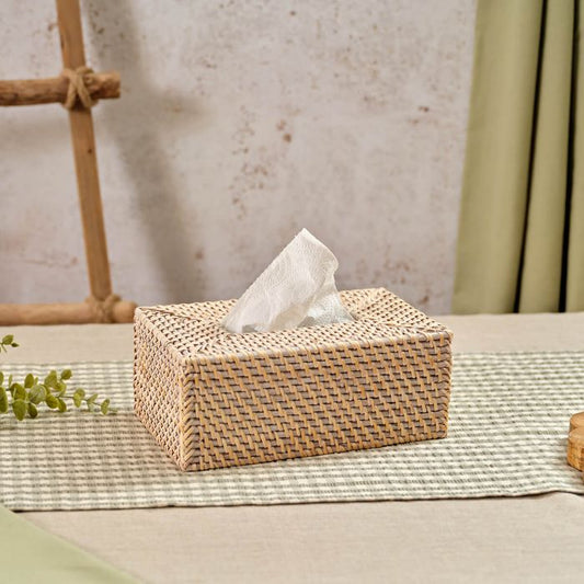 Rattan Tissue Box Cover