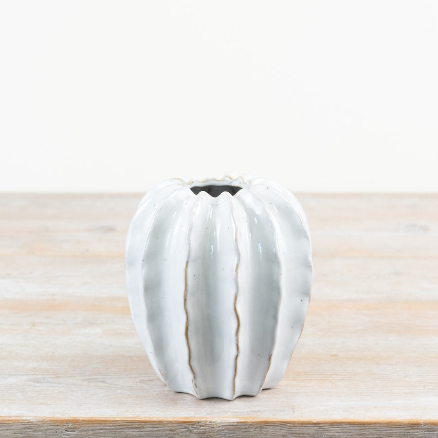 White Ceramic Pod Vase Large