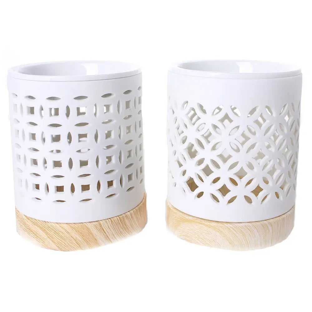 White Geometric Wax Warmer