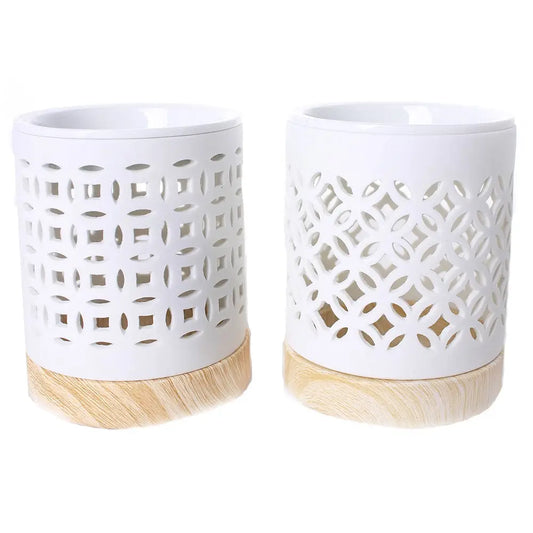 White Geometric Wax Warmer