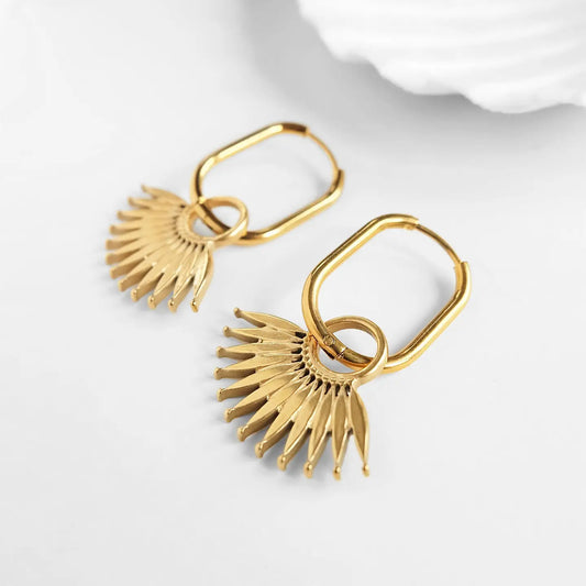Palm Leaf Earrings